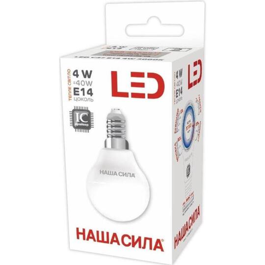 Лампа св/д.лс Наша сила LED G45 4W 3000K