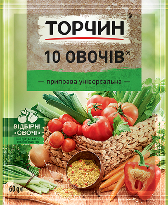 Приправа універ.10 Овочів Торчин 60г
