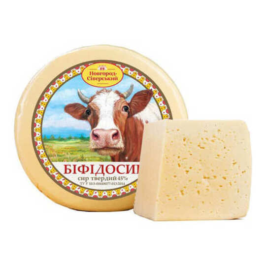 Сир Безлактозний Біфідосир 45% НССЗ ваг