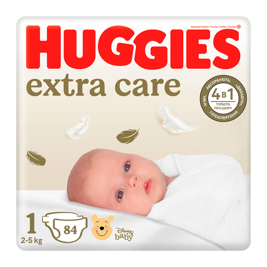 Підгузок Huggies EXCTRA CARE 1, 84 шт