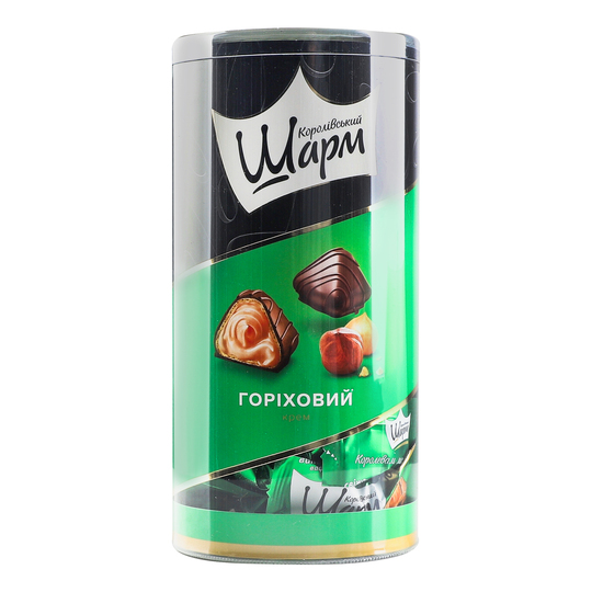 Цукерки Кор.шарм з горіх.тубус АВК 235г