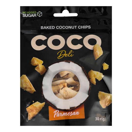 Чiпсі кокосовi Coco Deli Пармезан 30г
