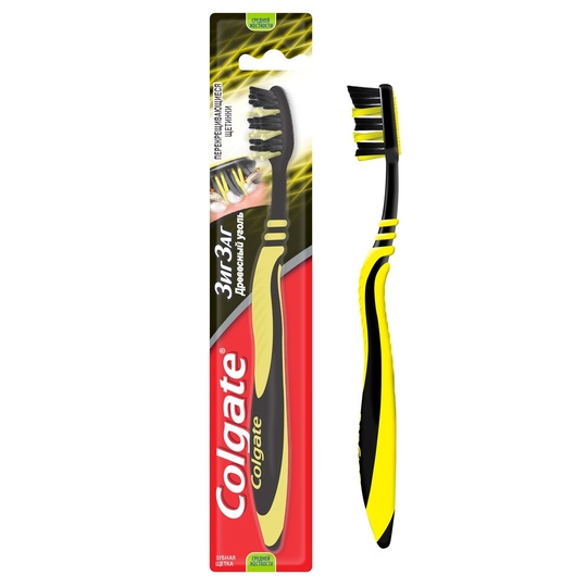 Щітка зуб.Colgate зиг заг деревне вугіл.