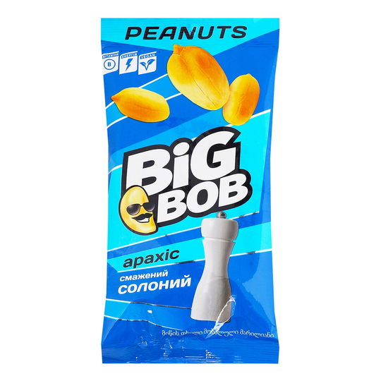 Арахіс смажений солоний Big Bob 60г