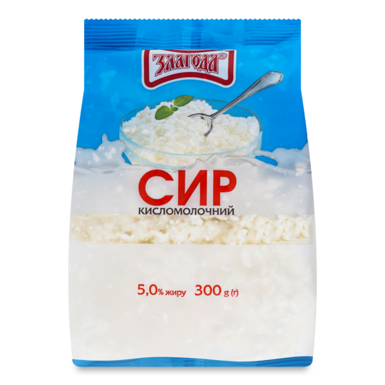 Сир к/м 5% Злагода 300г плівка
