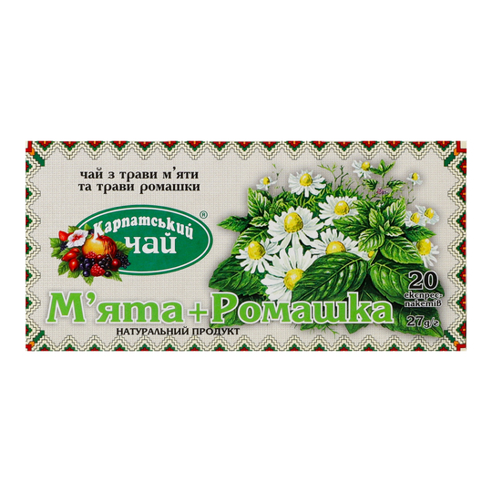 Чай М'ят+Ром.Карпатський чай 1,35х20г