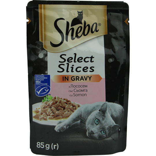 Пауч з лососем в соусі Sheba 85г