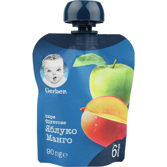 Пюре Gerber Яблуко Манго пауч 90г