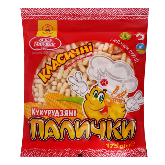 Палички кукурудз.Клас.Мак-Дак 175г