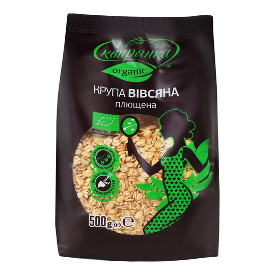 Крупа вівсяна плющ.орг.Сквирянка 0,5кг