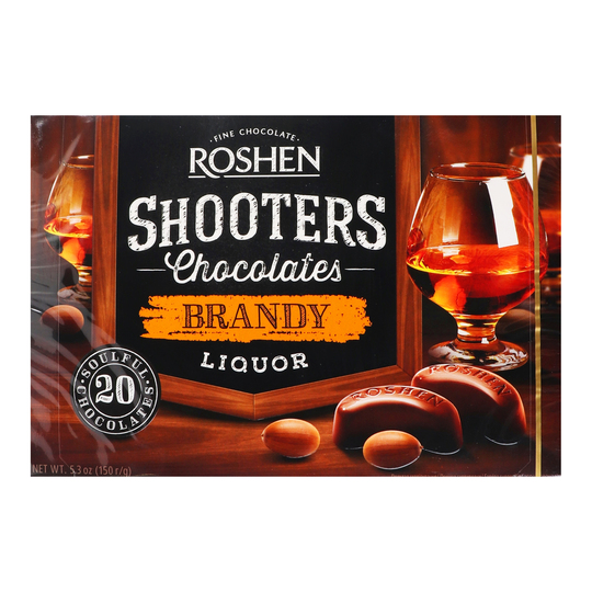 Цукерки в кор.з бр.лік.Shoot.Рошен 150г