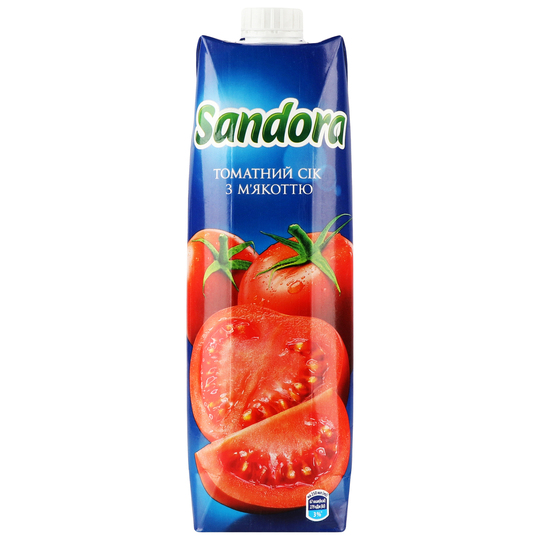 Сік томатний з сіллю Sandora 0,95л т/п