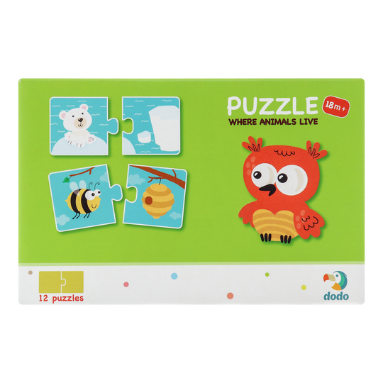 Пазл Звір.їх Домів.DoDo 300117 24ел.