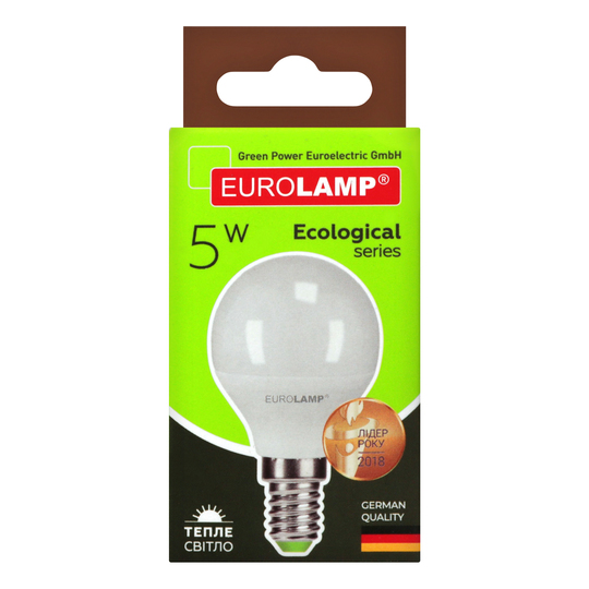 Лампа Eurolamp E.LED D G45 5W E14 3000K
