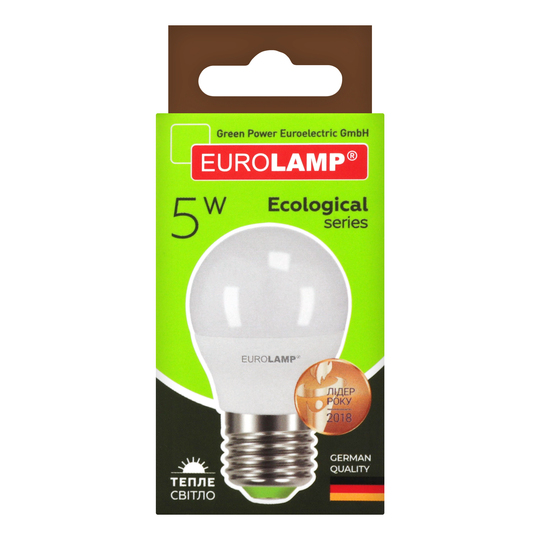 Лампа Eurolamp E.LED D G45 5W E27 3000K