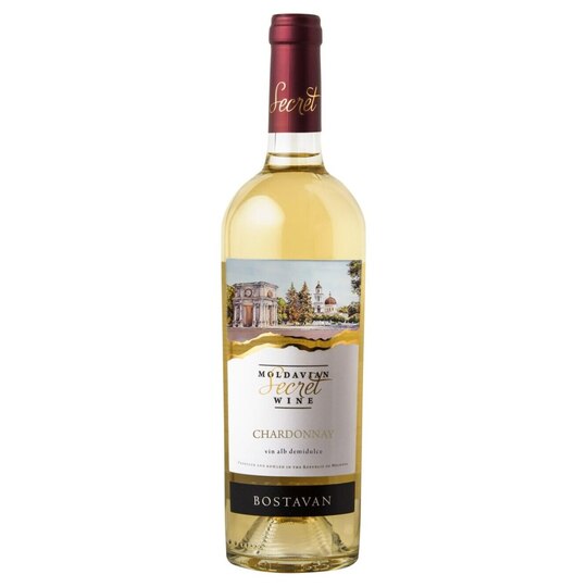 Вино Bostavan Chardonnay б/н.сол12%0,75л