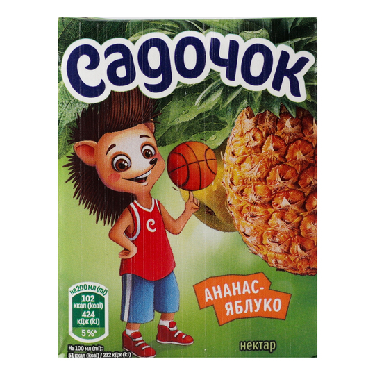 Нектар Садочок ананас, яблуко 0,2л т/п