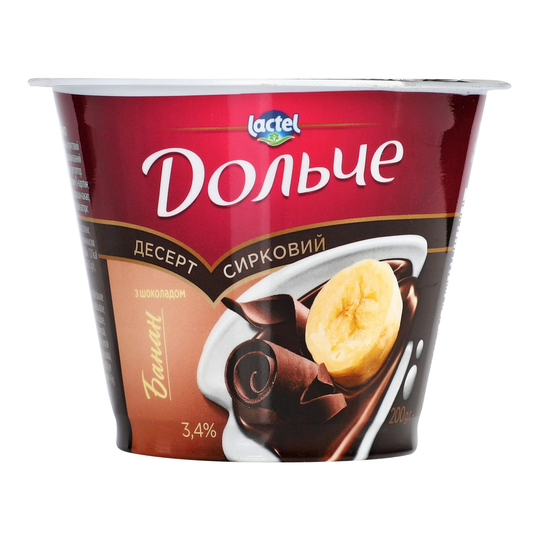 Десерт сирковий 3,4% бан/шок.Дольче 200г