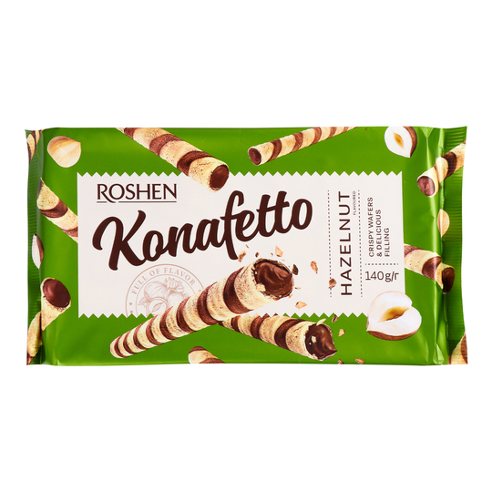 Трубочки вафельні/горіх Konafetto 140г