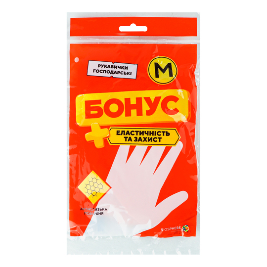 Рукавички гумові універс.Економ Бонус М