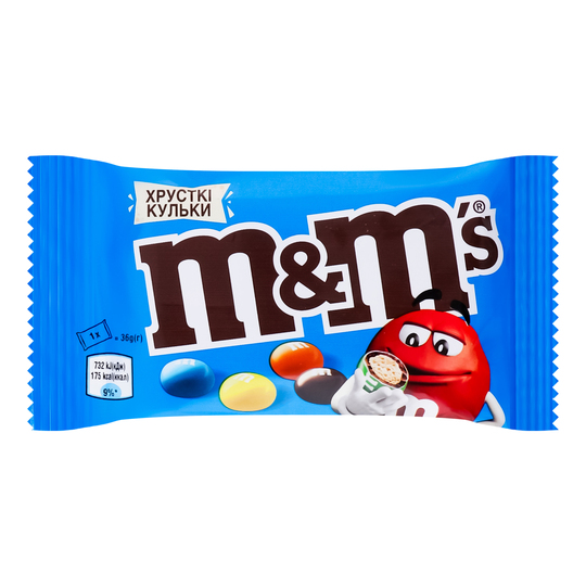 Драже шок.з рис.кул.у мол.шок.M&M's 36г