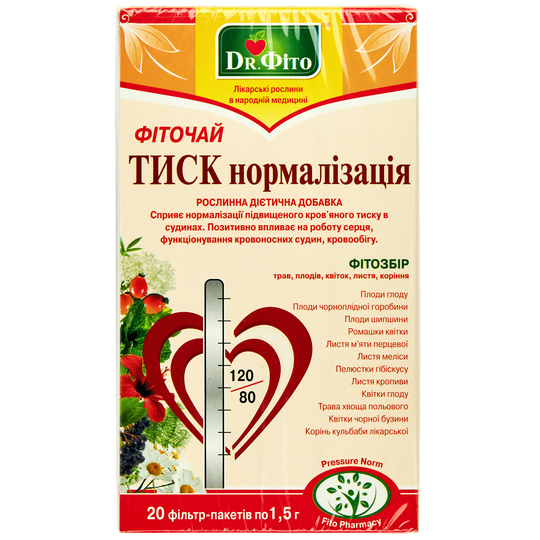 Фіточай Тиск нормалізац.Dr.Фіто 1,5г*20п