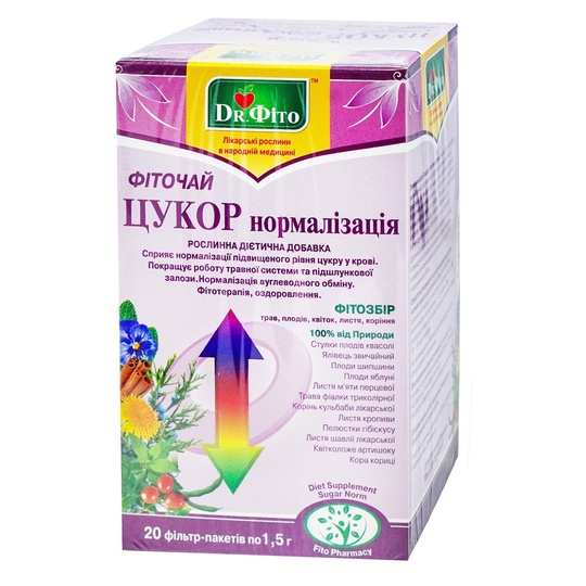 Фіточай Цукор нормаліз.Dr.Фіто 1,5г*20п