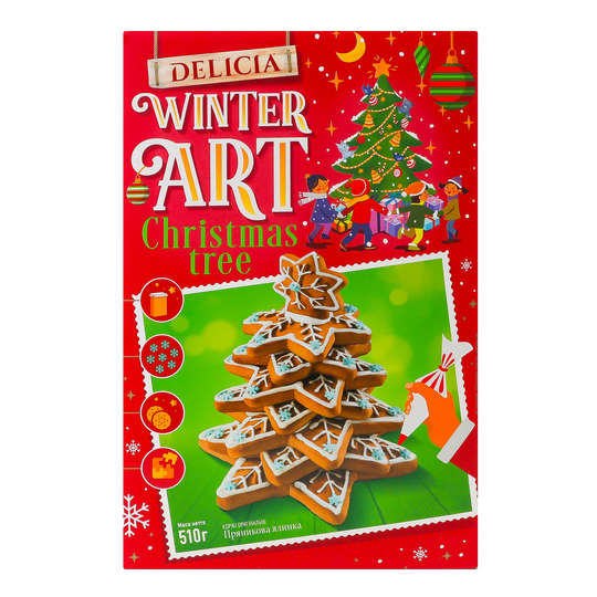 Печиво цукр.пряник.ялинка Delicia 510г