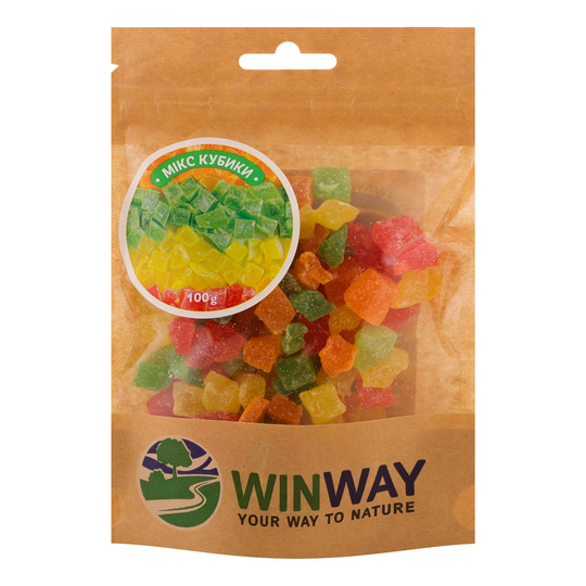 Цукати мікс кубики Winway 100г