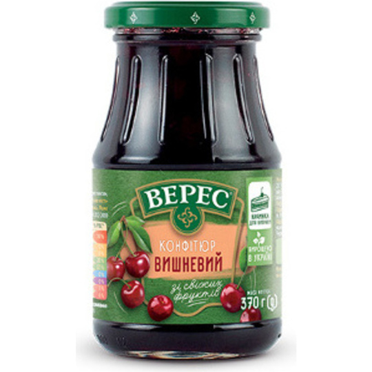 Конфітюр Вишневий Верес 370г