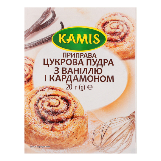 Цукрова пудра з ваніл.і кардам.Kamis 20г
