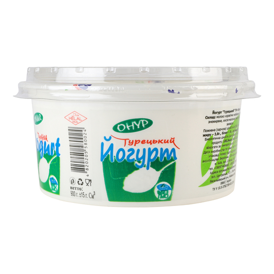Йогурт 3,8% Турецкий Онур 900г