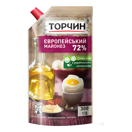 Майонез Європейський 72 % Торчин 300г