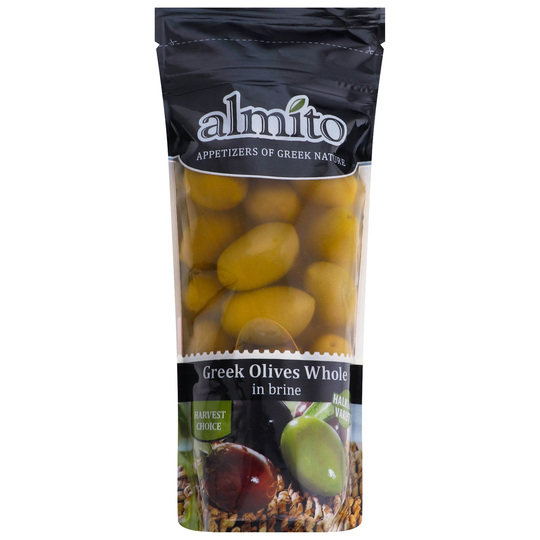 Оливки грец.цілі в розсолі Almito 250мл