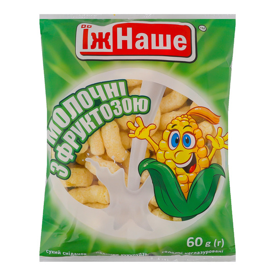 Палички кукур.Молоч.на фрукт.Їж Наше 60г