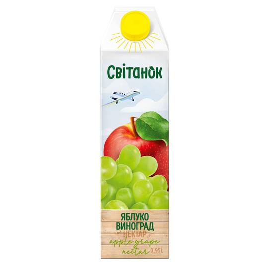 Нектар яблучно-виноградн.Світанок 0,95л
