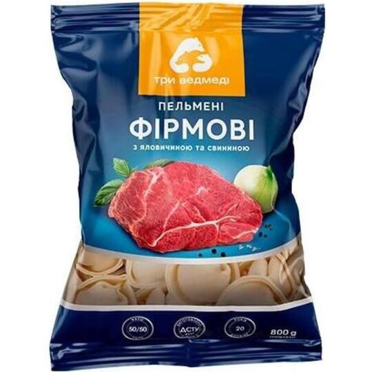 Пельмені Фірмові Три Ведмедi 800г