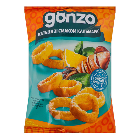Кільця кукурудзяні кальмар Gonzo 40г