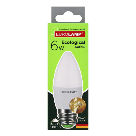 Лампа EUROLAMP LED ЕКО D CL 6W E27 4000K