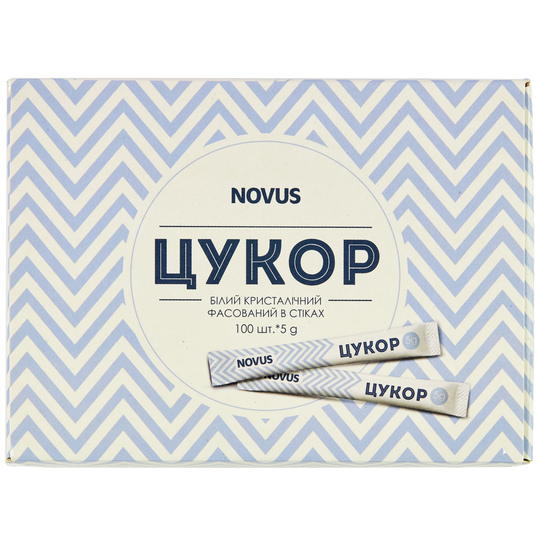 Цукор білий порц. І кат. Novus 0,5 кг