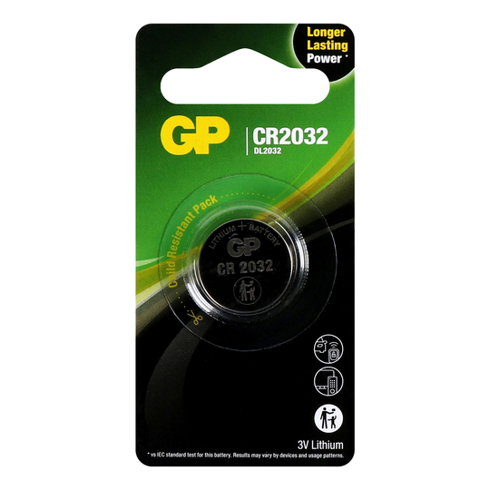 Батарейка літієва GP 3.0V CR2032 1шт