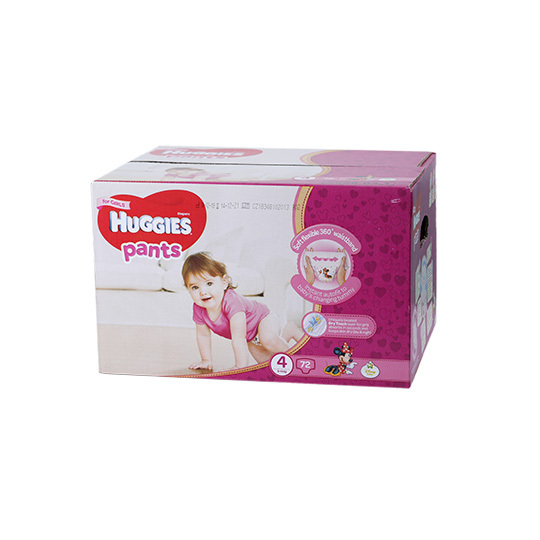 Трусики-підгуз.дівч.4 бокс Huggies 72шт