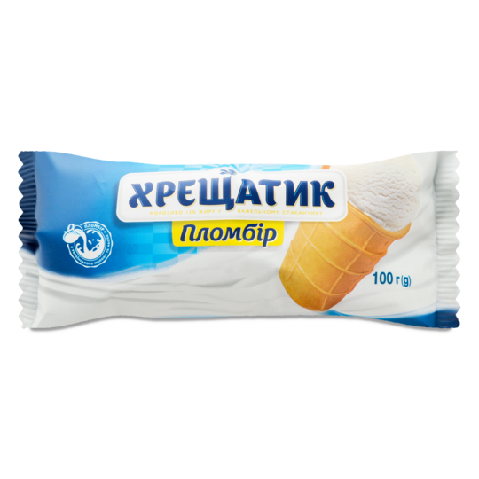 Морозиво пломбір в ваф ст Хрещатик 100г