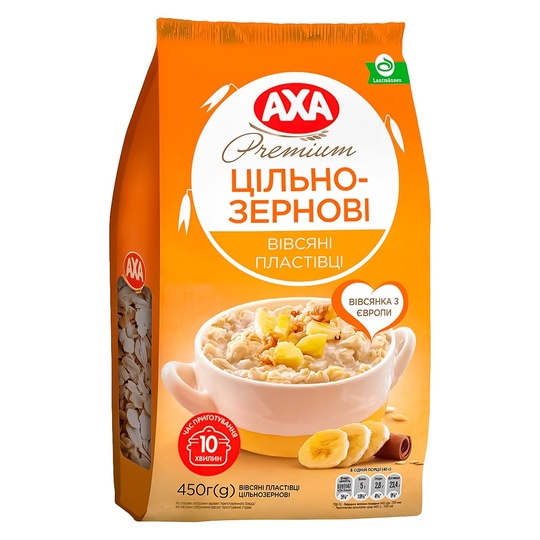 Пластівці вівсяні цільноз.Axa Prem.450г