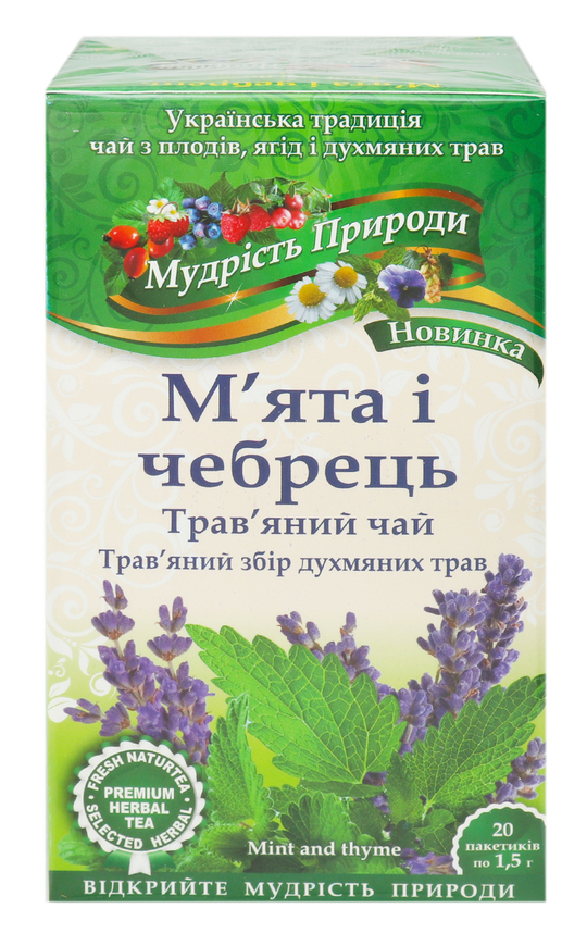 Чай М'ята/чебрец.Поліський чай 1,5г*20шт