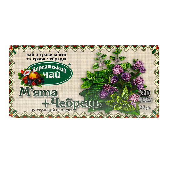 Чай тр.м’ята/чебр.Карпатський 20*1,35г