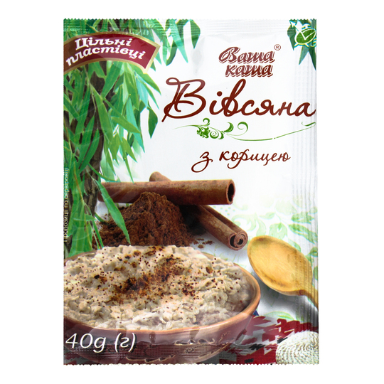 Каша Ваша каша вівсяна з корицею 40г