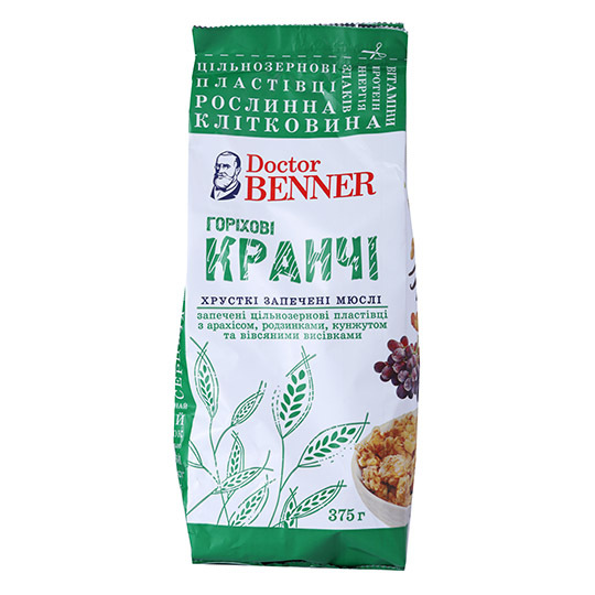 Кранчі Хр.Запечені Мюслі Д-р Беннер 375г