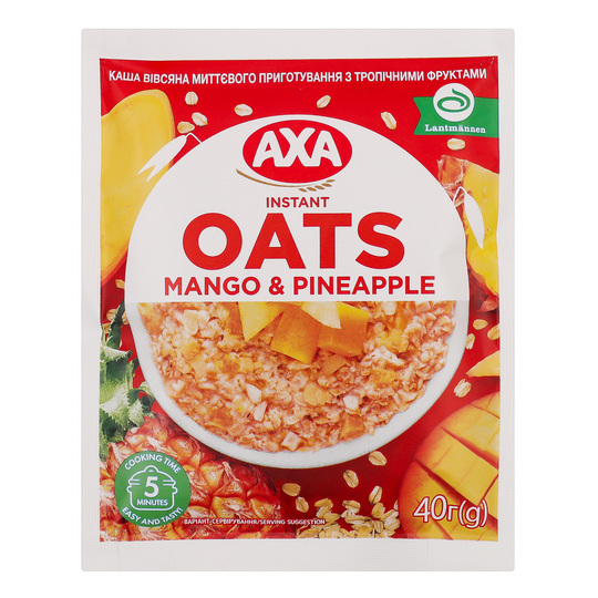 Каша вівсяна з тропічн фруктами AXA 40 г