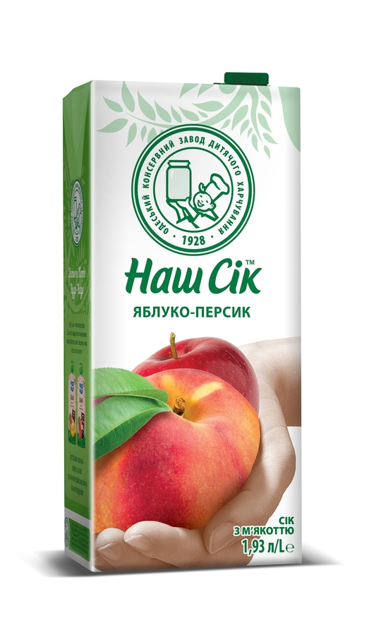 Сік Наш Сік Slim яблуко-персик 1,93л т/п